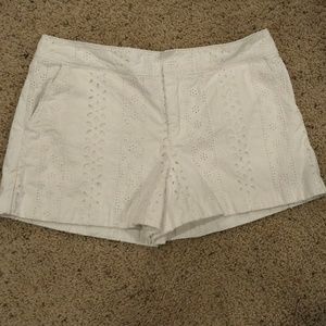 Alya white embroidered shorts size small